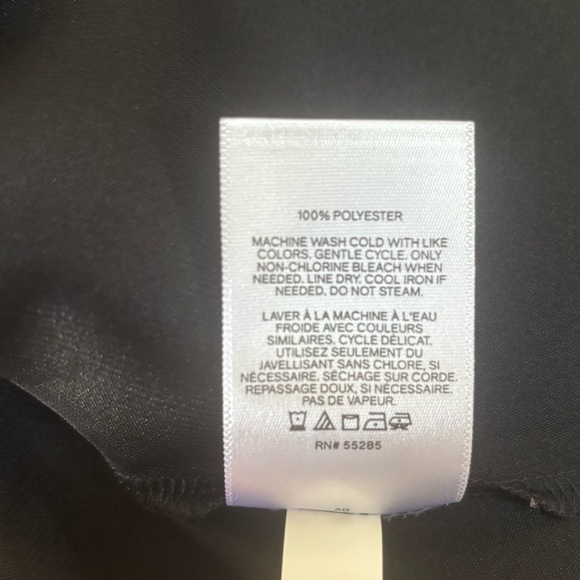 Express Black Satin Ruffle Camisole Tank Size M Holiday Glam / NYE Party Top - Picture 5 of 9